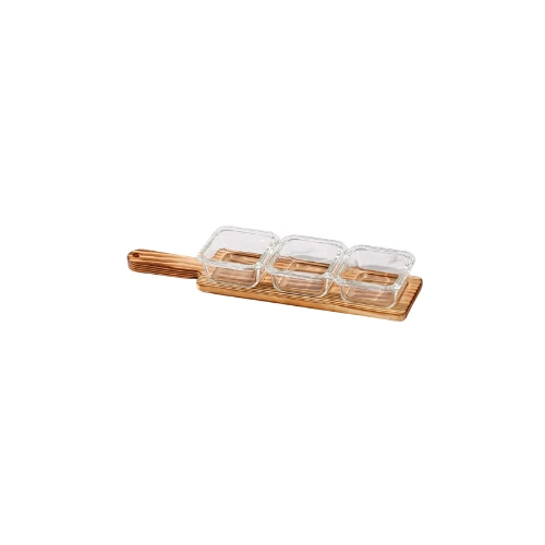 MOMAZ THG008 Glass Cup with Wooden Base